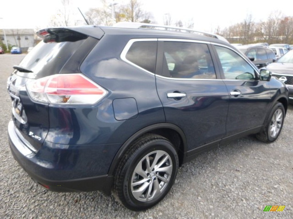 2015 Rogue SL AWD - Arctic Blue Metallic / Almond photo #3