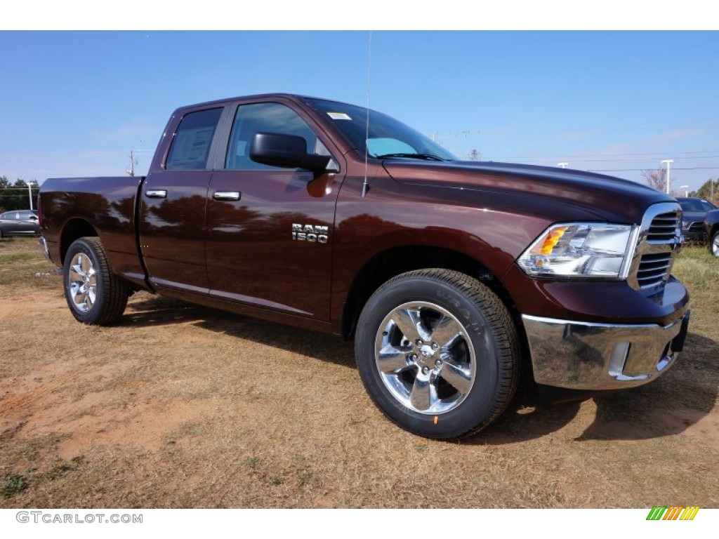 2015 1500 Big Horn Quad Cab - Western Brown / Black/Diesel Gray photo #4