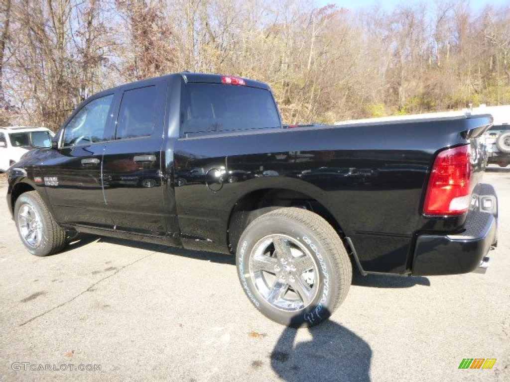 2015 1500 Express Quad Cab 4x4 - Black / Black/Diesel Gray photo #3