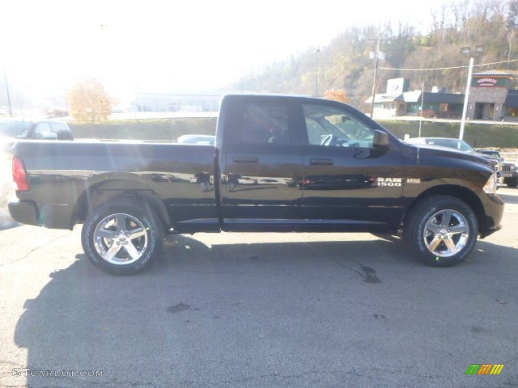 2015 1500 Express Quad Cab 4x4 - Black / Black/Diesel Gray photo #8