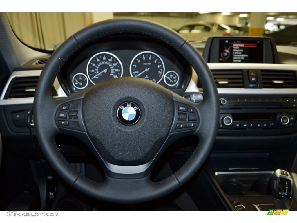 2015 3 Series 320i Sedan - Glacier Silver Metallic / Black photo #9