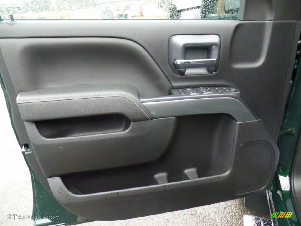2015 Chevrolet Silverado 2500HD LT Double Cab 4x4 Jet Black Door Panel Photo #99201774