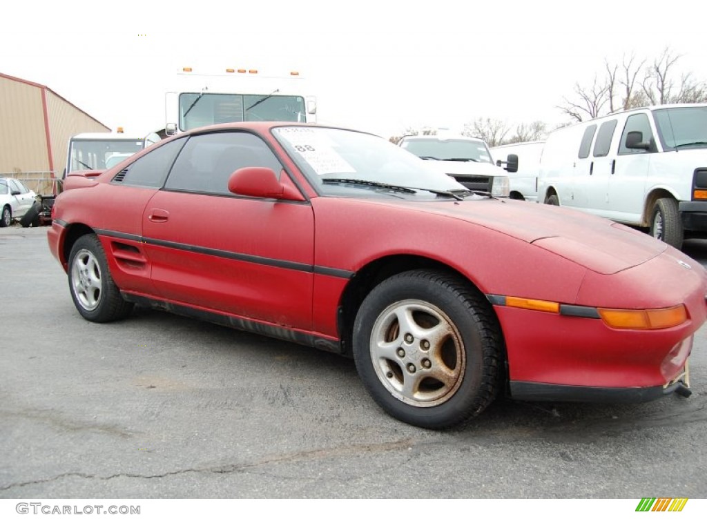 1991 MR2 Coupe - Crimson Red / Black photo #2