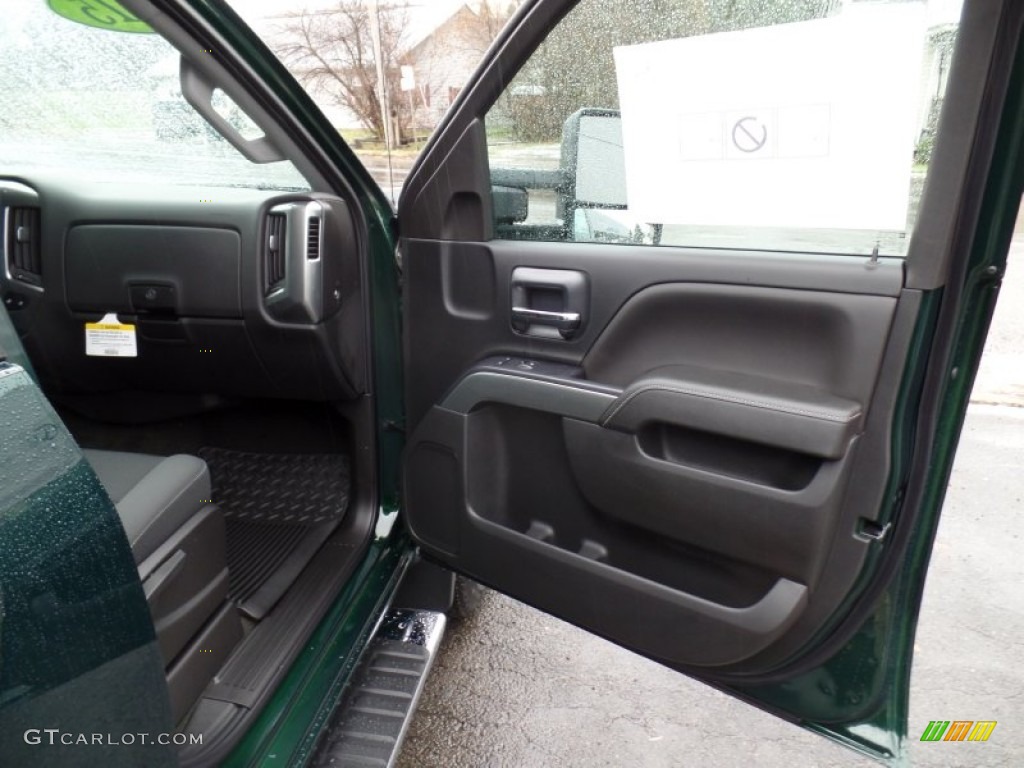 2015 Chevrolet Silverado 2500HD LT Double Cab 4x4 Jet Black Door Panel Photo #99202931