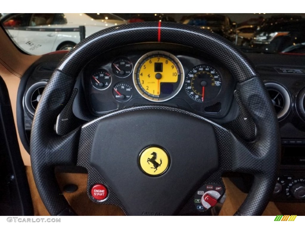 2008 Ferrari F430 Spider F1 Beige Steering Wheel Photo #99204090