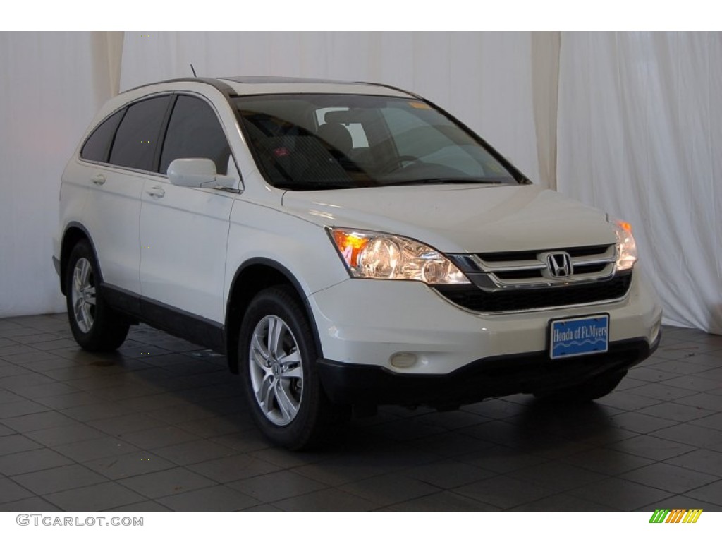 2010 CR-V EX-L - Taffeta White / Gray photo #2