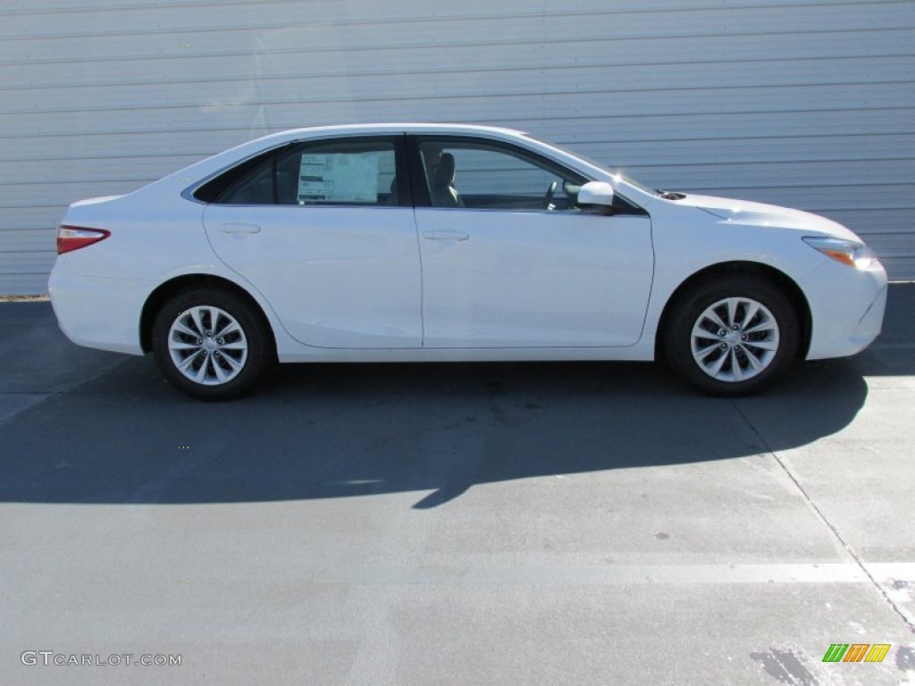 2015 Camry LE - Super White / Ash photo #3