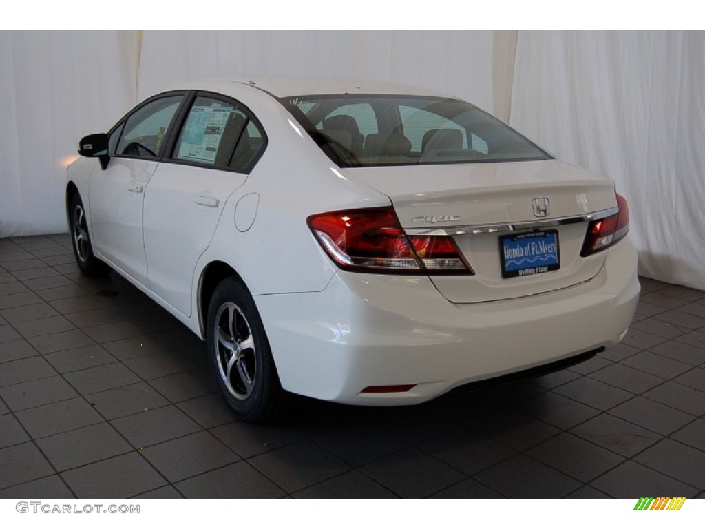 2015 Civic SE Sedan - White Orchid Pearl / Beige photo #9