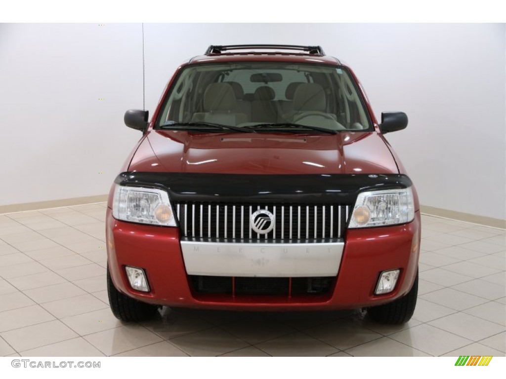 2007 Mariner Luxury 4WD - Vivid Red Metallic / Black/Light Parchment photo #2