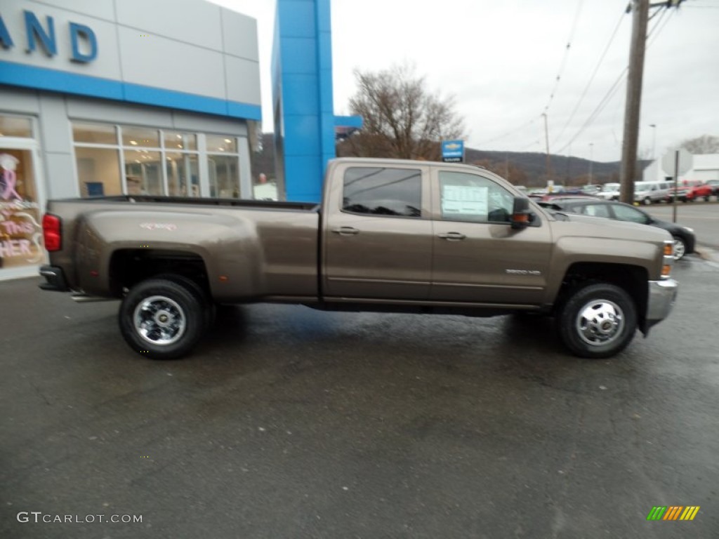 2015 Silverado 3500HD LT Crew Cab Dual Rear Wheel 4x4 - Brownstone Metallic / Cocoa/Dune photo #2