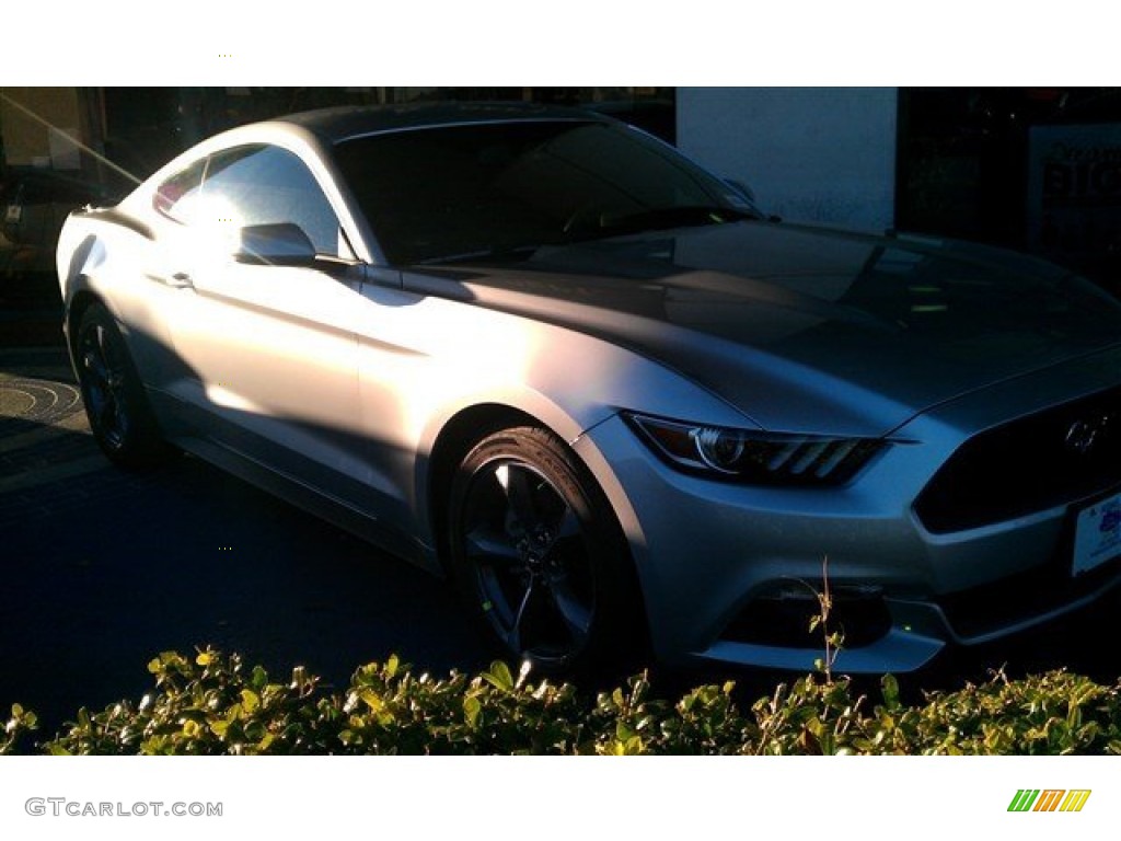 2015 Mustang V6 Coupe - Ingot Silver Metallic / Ebony photo #4