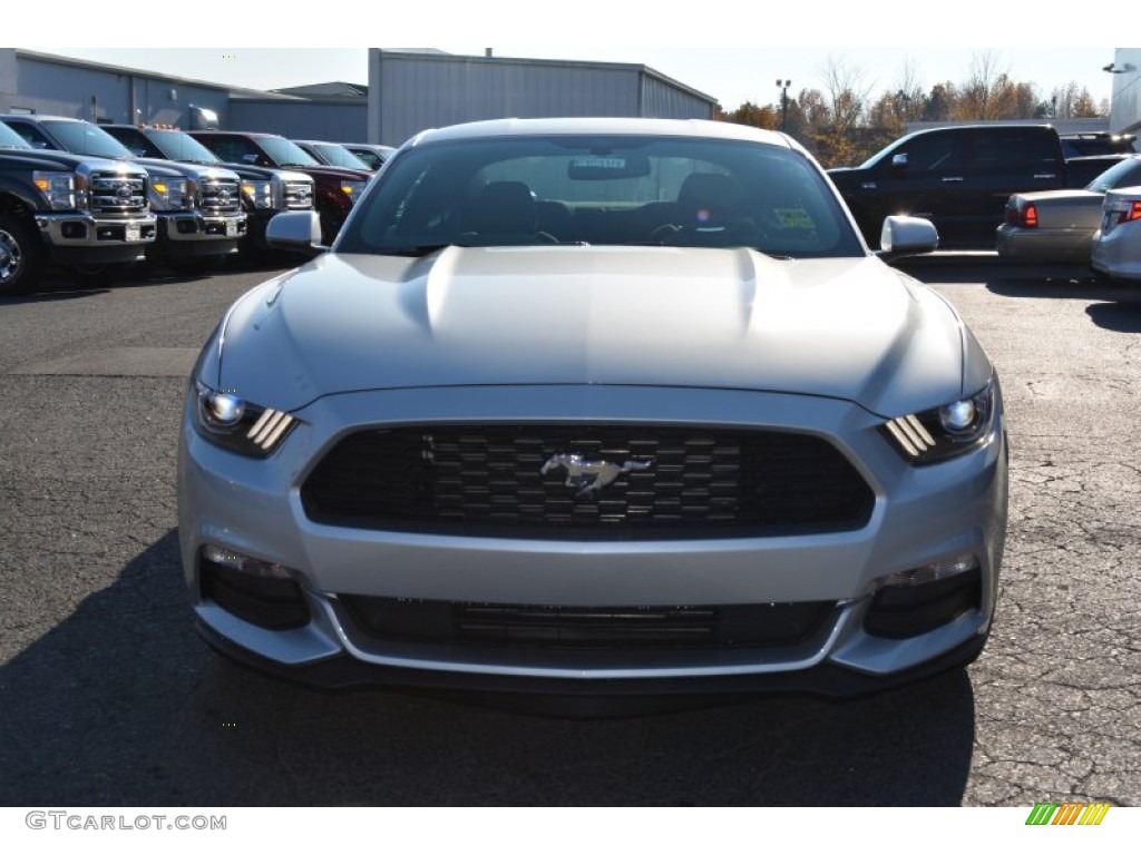 2015 Mustang V6 Coupe - Ingot Silver Metallic / Ebony photo #4