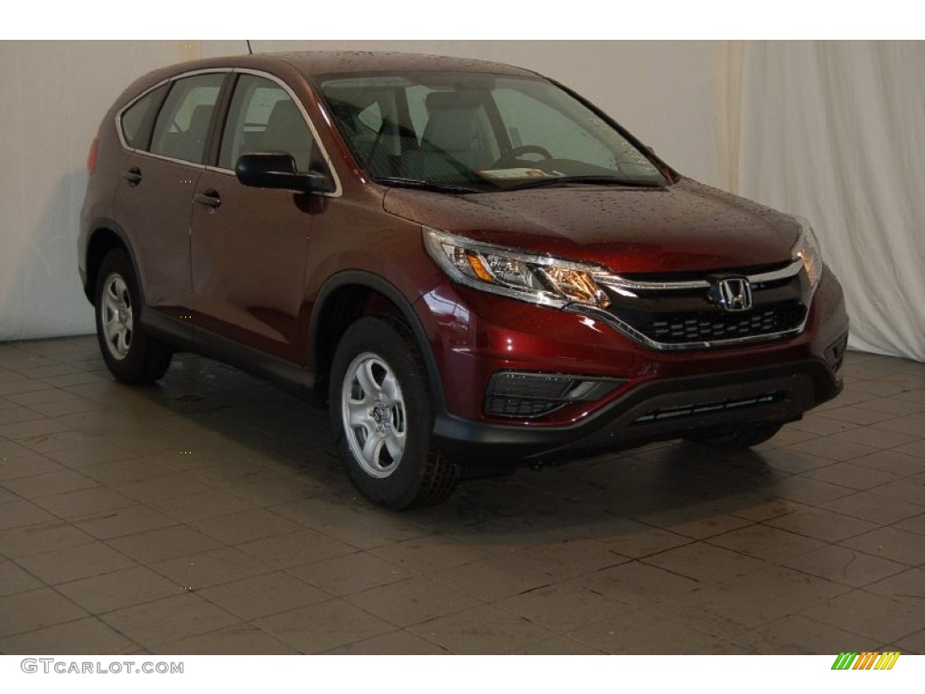2015 CR-V LX - Basque Red Pearl II / Gray photo #1