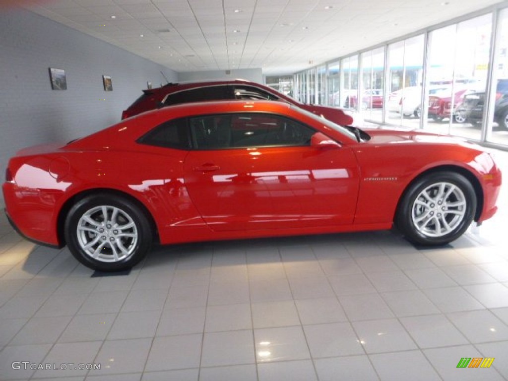 2015 Camaro LS Coupe - Red Hot / Black photo #2