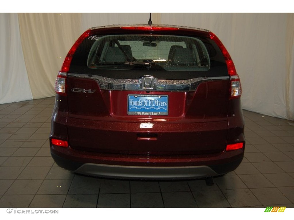 2015 CR-V LX - Basque Red Pearl II / Gray photo #8