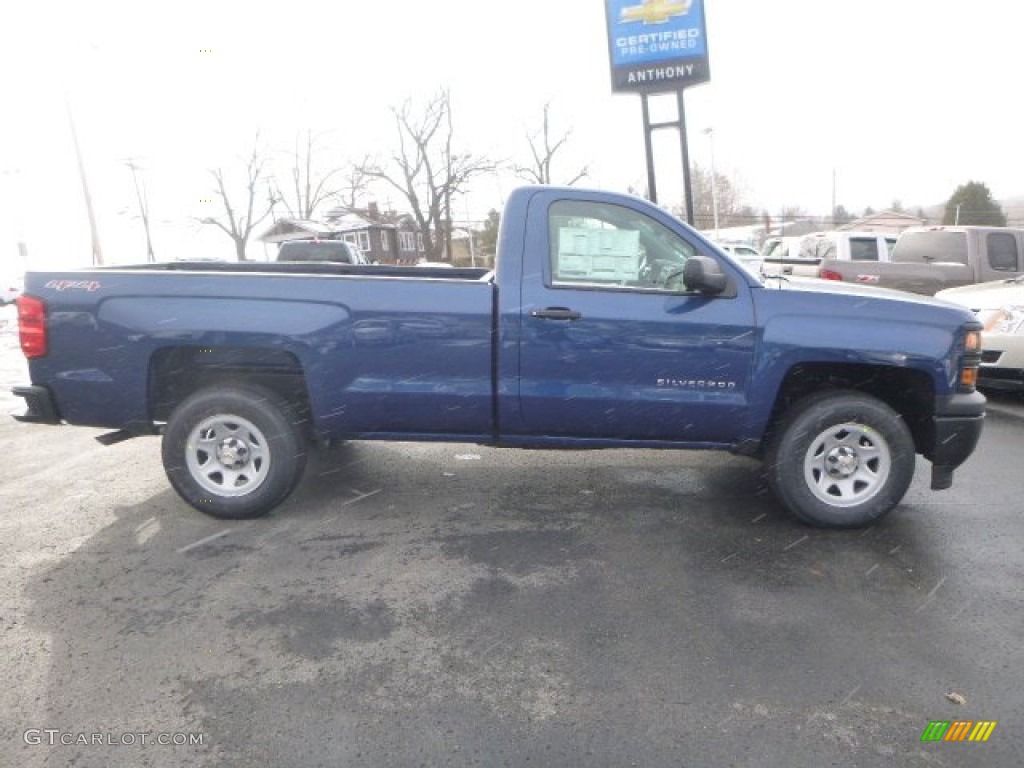 2015 Silverado 1500 WT Regular Cab 4x4 - Deep Ocean Blue Metallic / Dark Ash/Jet Black photo #2