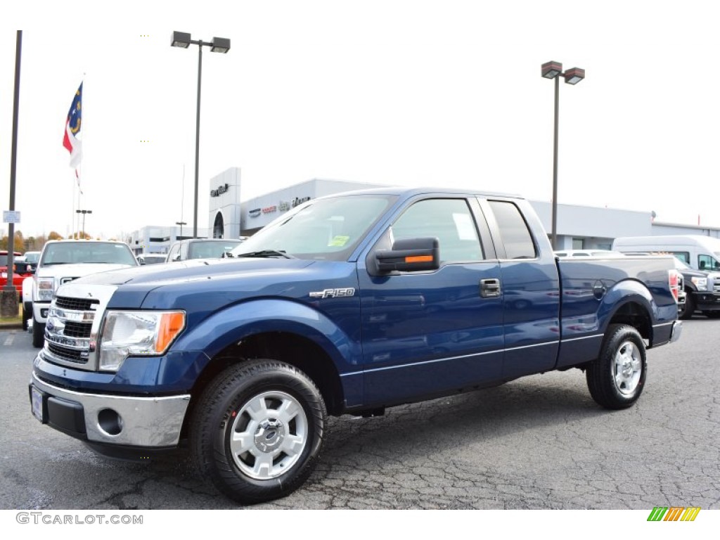 2014 F150 XLT SuperCab - Blue Jeans / Steel Grey photo #3