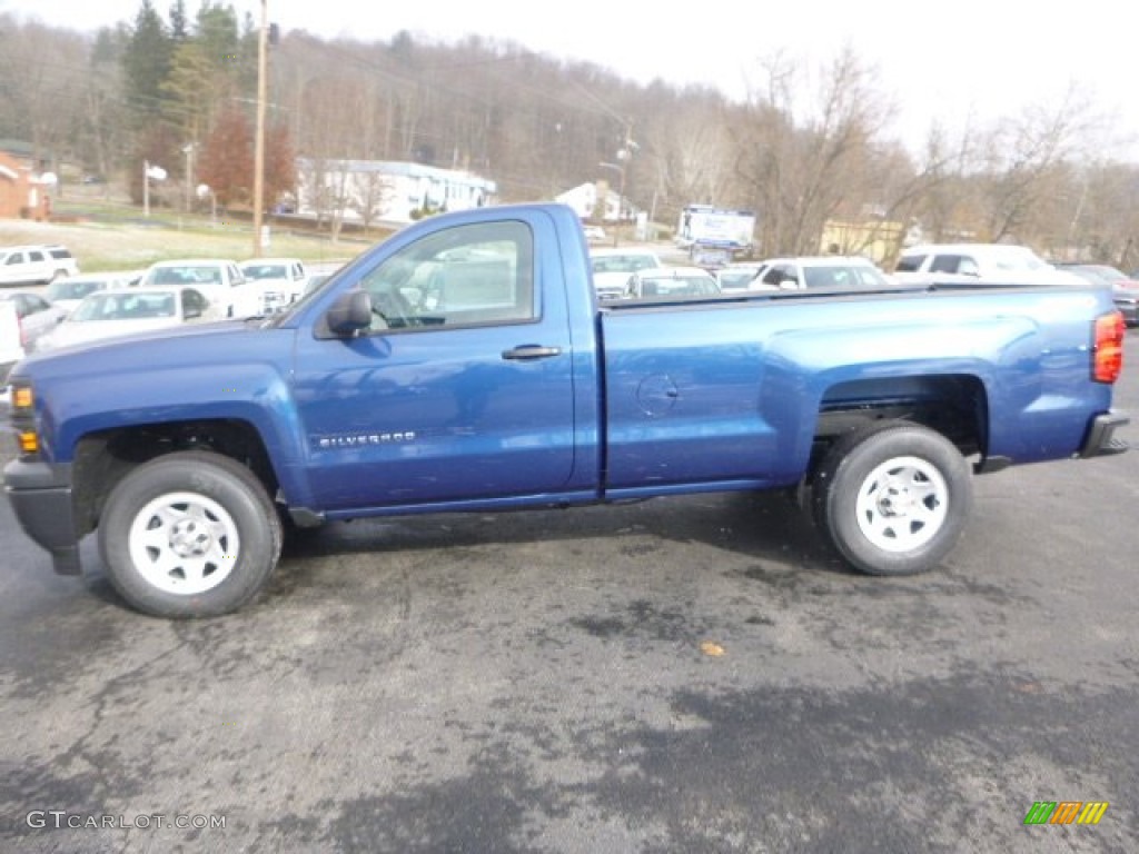 2015 Silverado 1500 WT Regular Cab 4x4 - Deep Ocean Blue Metallic / Dark Ash/Jet Black photo #8
