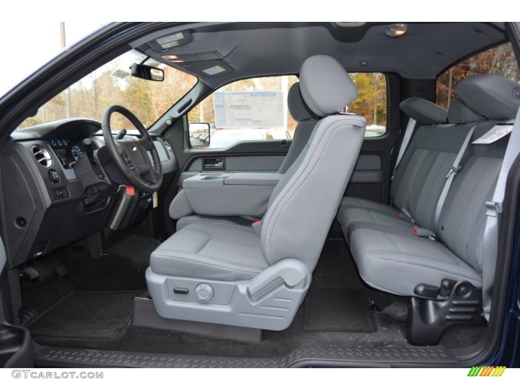 Steel Grey Interior 2014 Ford F150 XLT SuperCab Photo #99220645