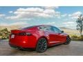 2013 Red Tesla Multi-Coat Tesla Model S P85 Performance  photo #1