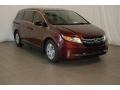 2015 Dark Cherry Pearl Honda Odyssey LX  photo #1