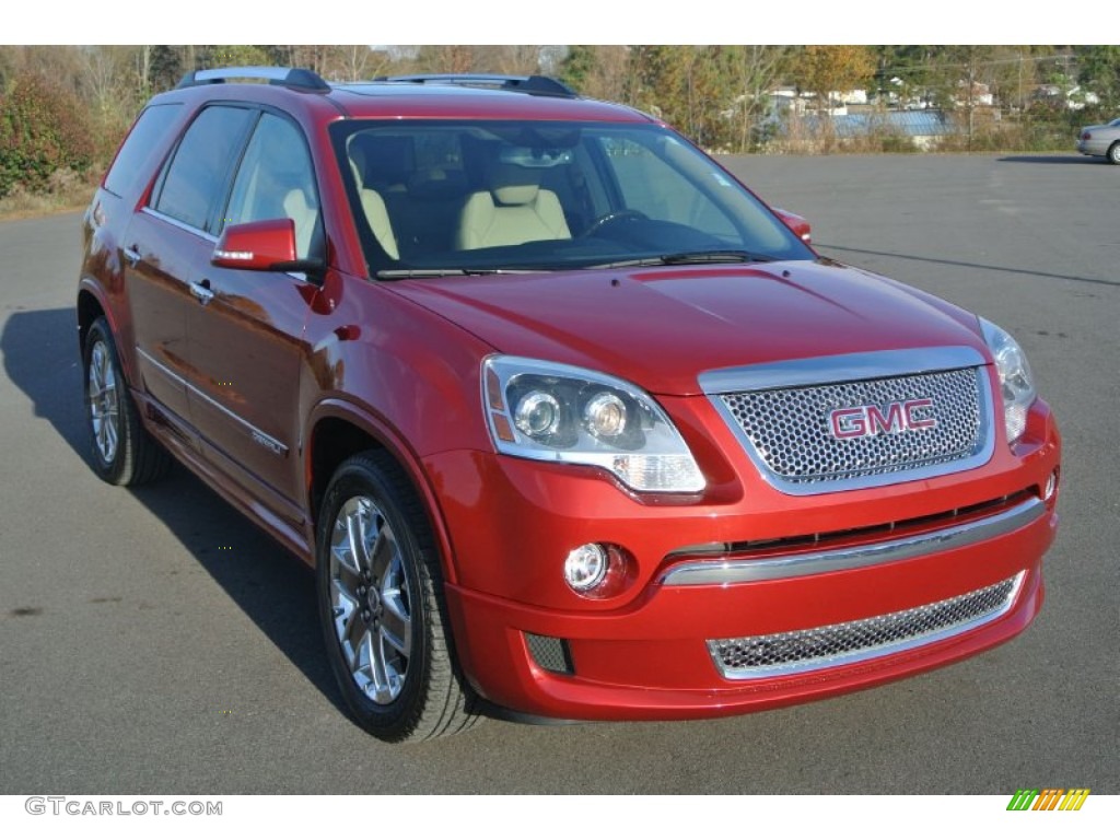 2012 Acadia Denali - Crystal Red Tintcoat / Cashmere photo #1