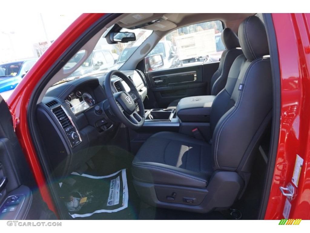 Black Interior 2015 Ram 1500 Sport Regular Cab Photo #99226073