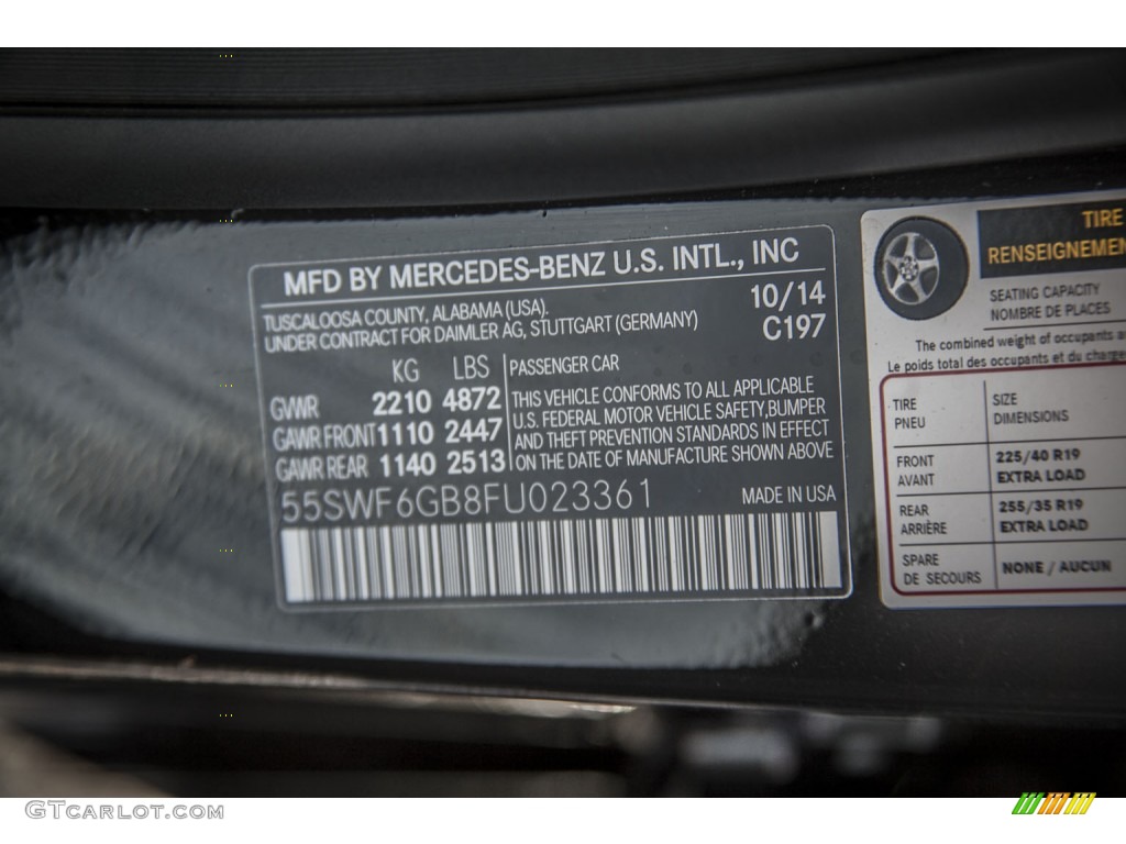 2015 C Color Code 197 for Obsidian Black Metallic Photo #99233516