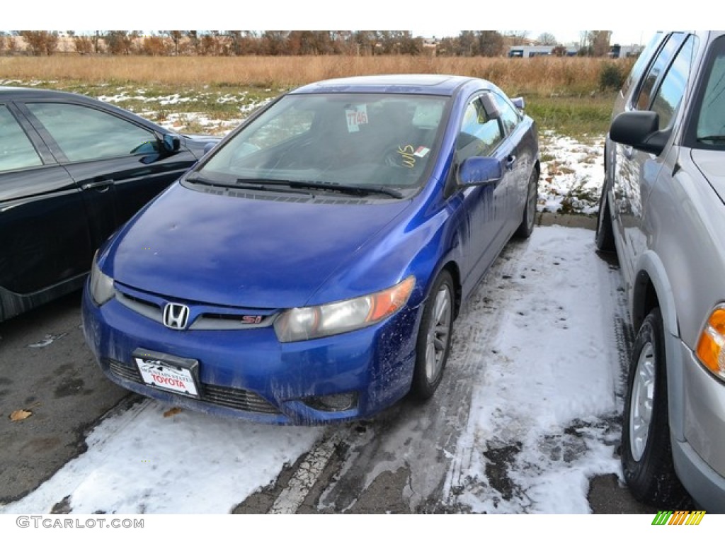 2007 Civic Si Coupe - Fiji Blue Metallic / Black photo #4