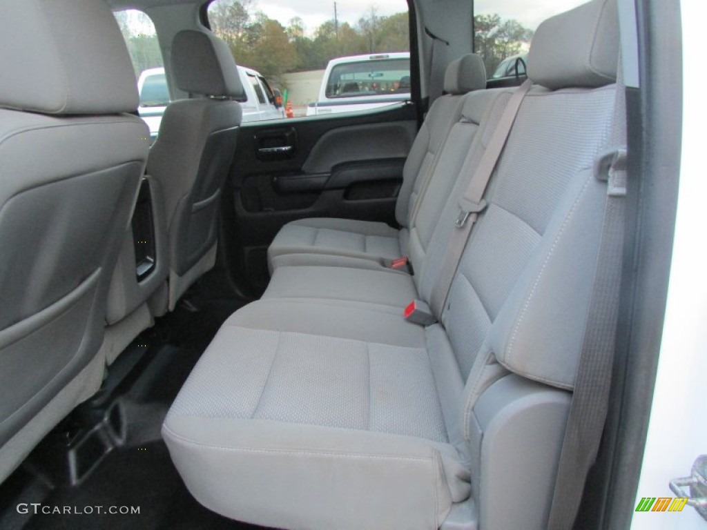 2015 Chevrolet Silverado 3500HD WT Crew Cab Dual Rear Wheel 4x4 Rear Seat Photo #99236489