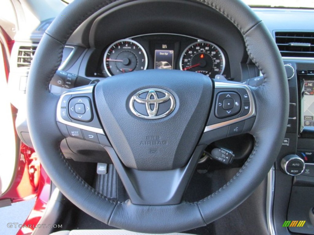 2015 Toyota Camry XSE V6 Ash Steering Wheel Photo #99238496