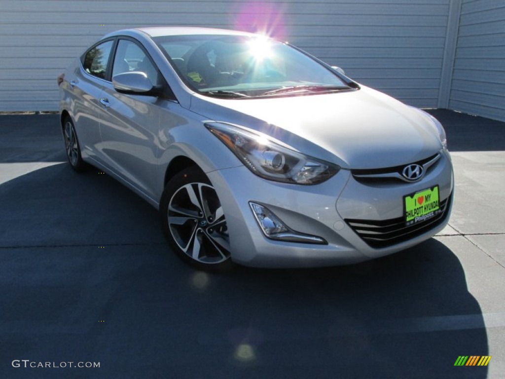 2015 Elantra Limited Sedan - Shimmering Air Silver / Gray photo #2