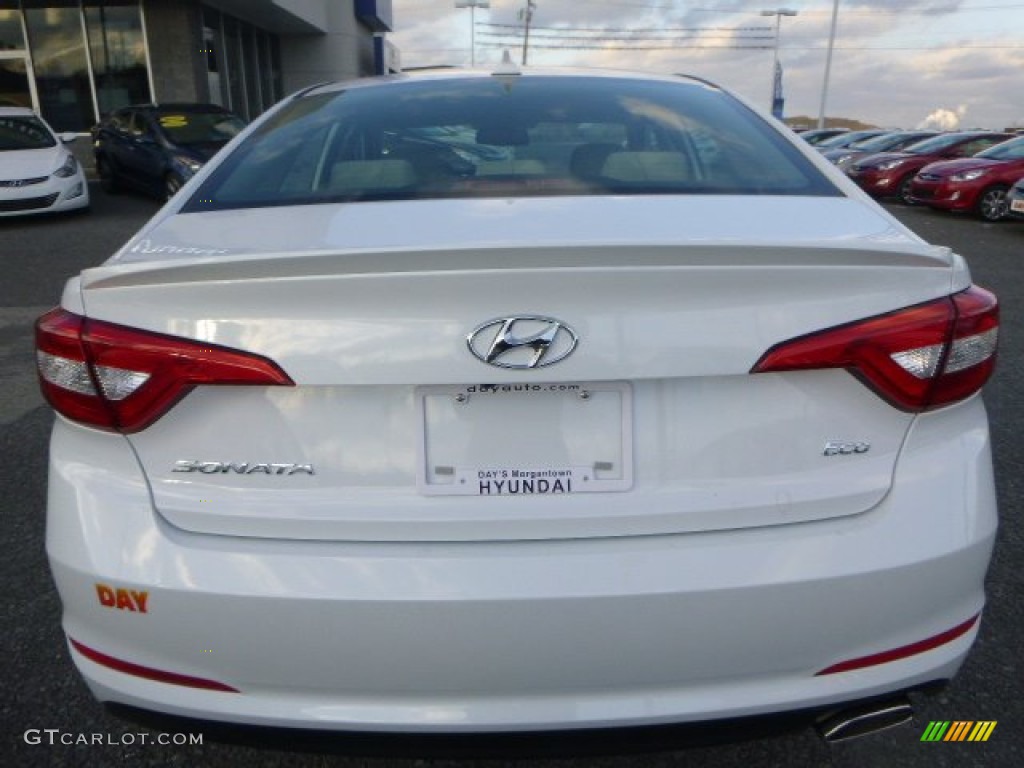 2015 Sonata Eco - Quartz White Pearl / Beige photo #4