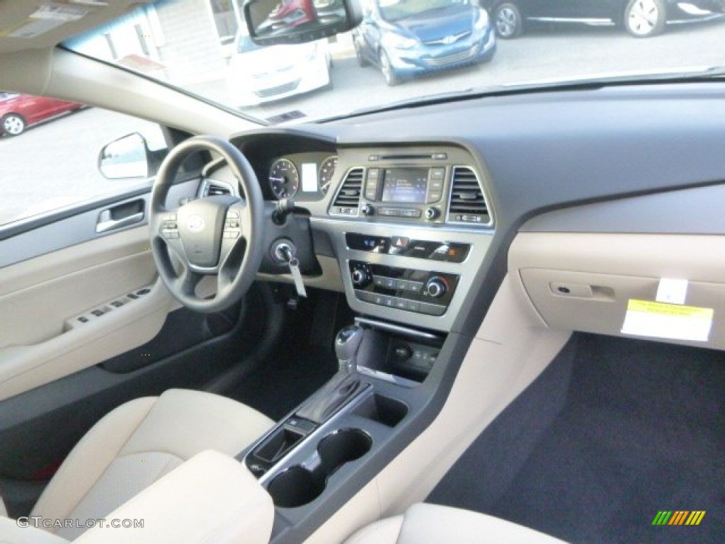 2015 Sonata Eco - Quartz White Pearl / Beige photo #11