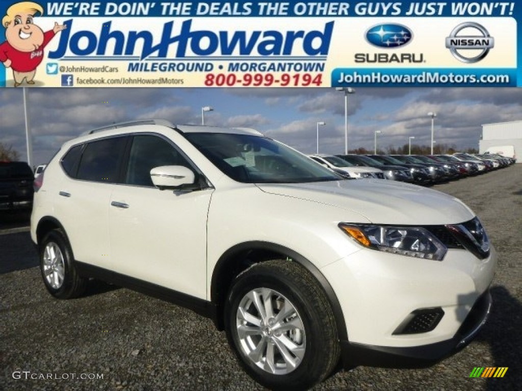 Pearl White Nissan Rogue