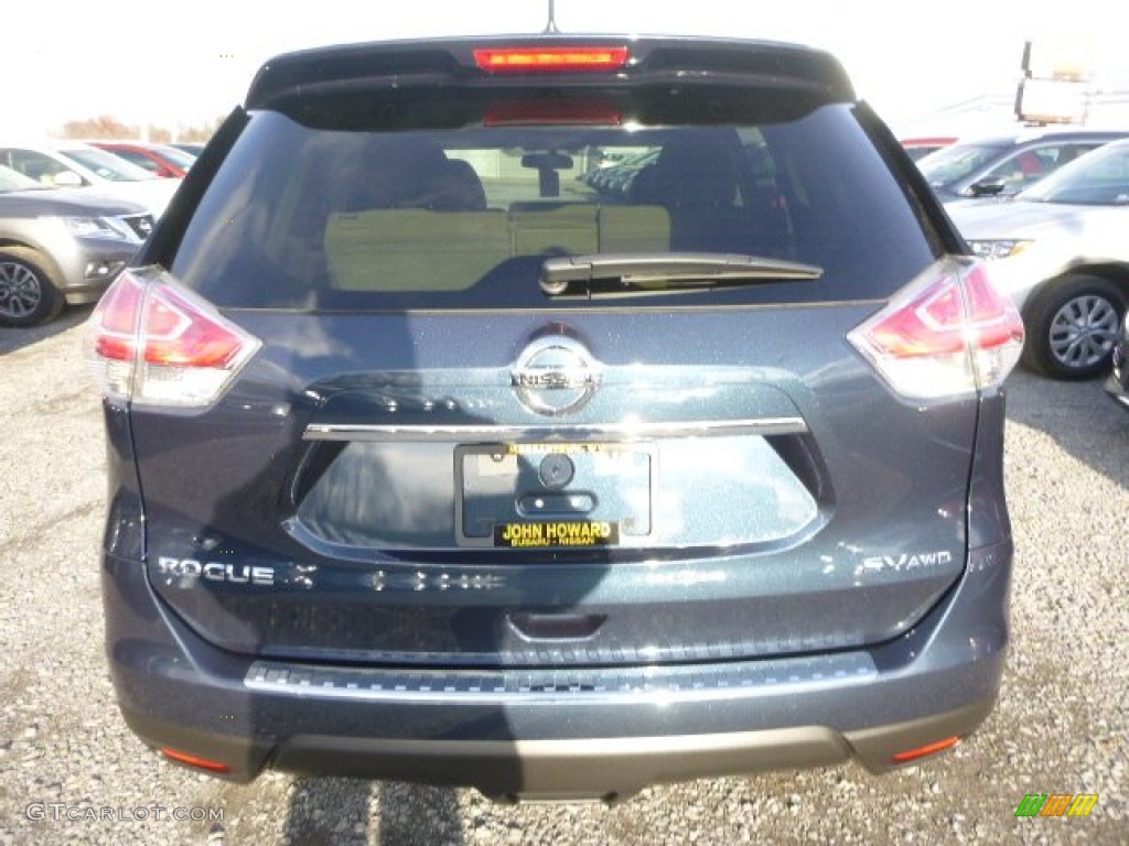 2015 Rogue SV AWD - Arctic Blue Metallic / Almond photo #4