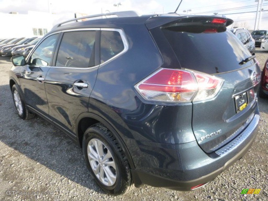 2015 Rogue SV AWD - Arctic Blue Metallic / Almond photo #5