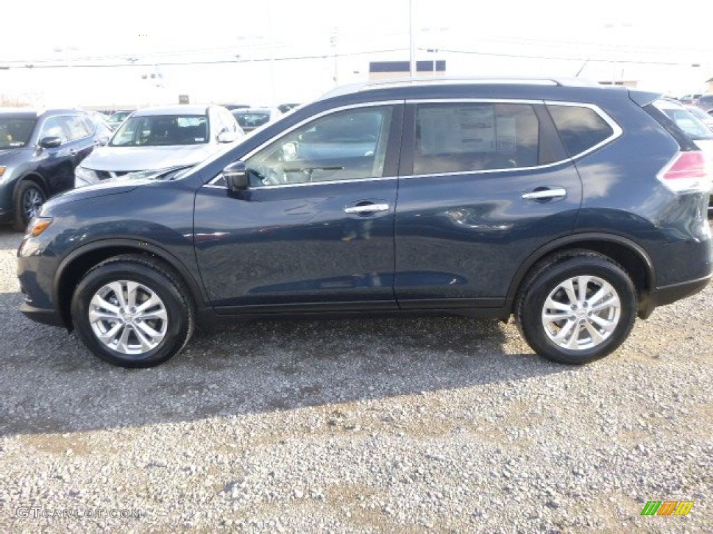 2015 Rogue SV AWD - Arctic Blue Metallic / Almond photo #6