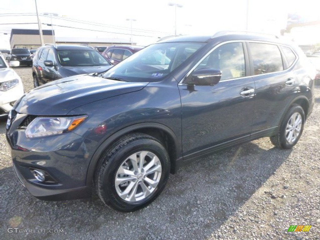 2015 Rogue SV AWD - Arctic Blue Metallic / Almond photo #7