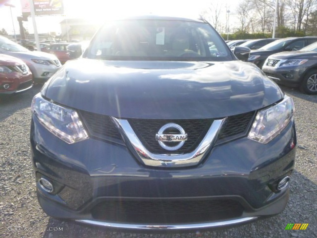 2015 Rogue SV AWD - Arctic Blue Metallic / Almond photo #8