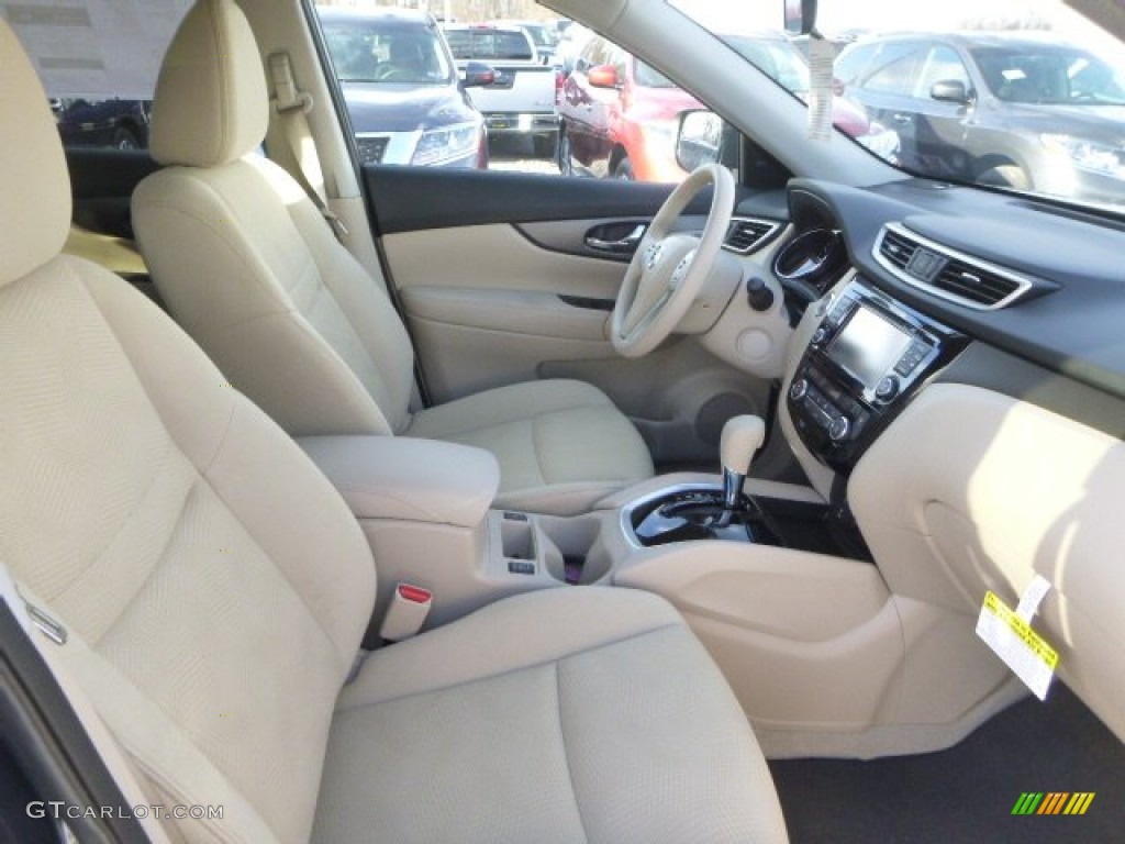 2015 Rogue SV AWD - Arctic Blue Metallic / Almond photo #10