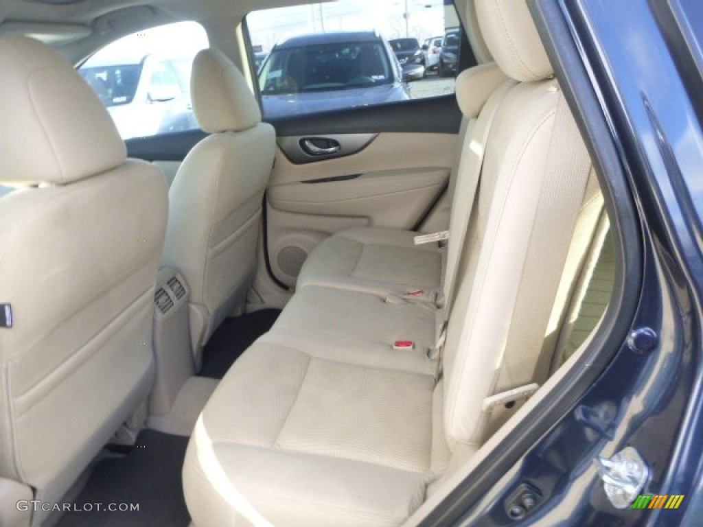 2015 Rogue SV AWD - Arctic Blue Metallic / Almond photo #13