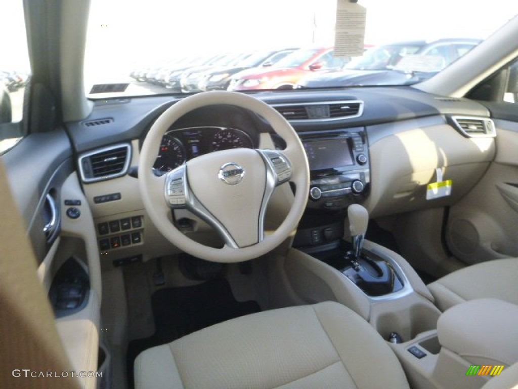 2015 Rogue SV AWD - Arctic Blue Metallic / Almond photo #14
