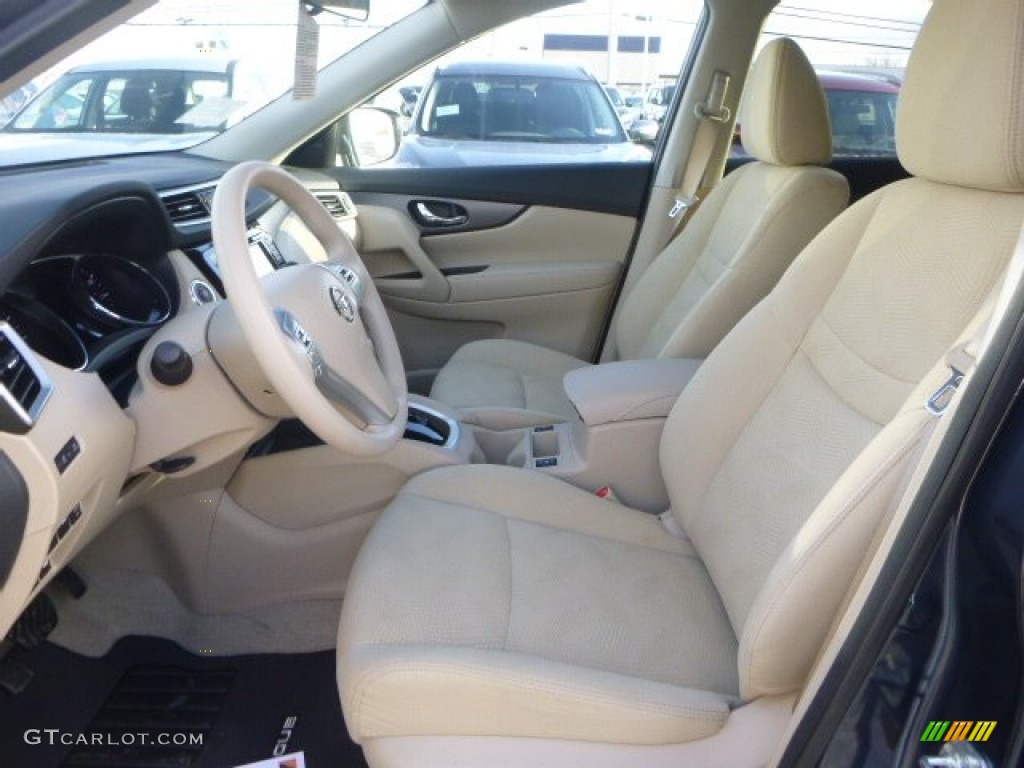2015 Rogue SV AWD - Arctic Blue Metallic / Almond photo #16