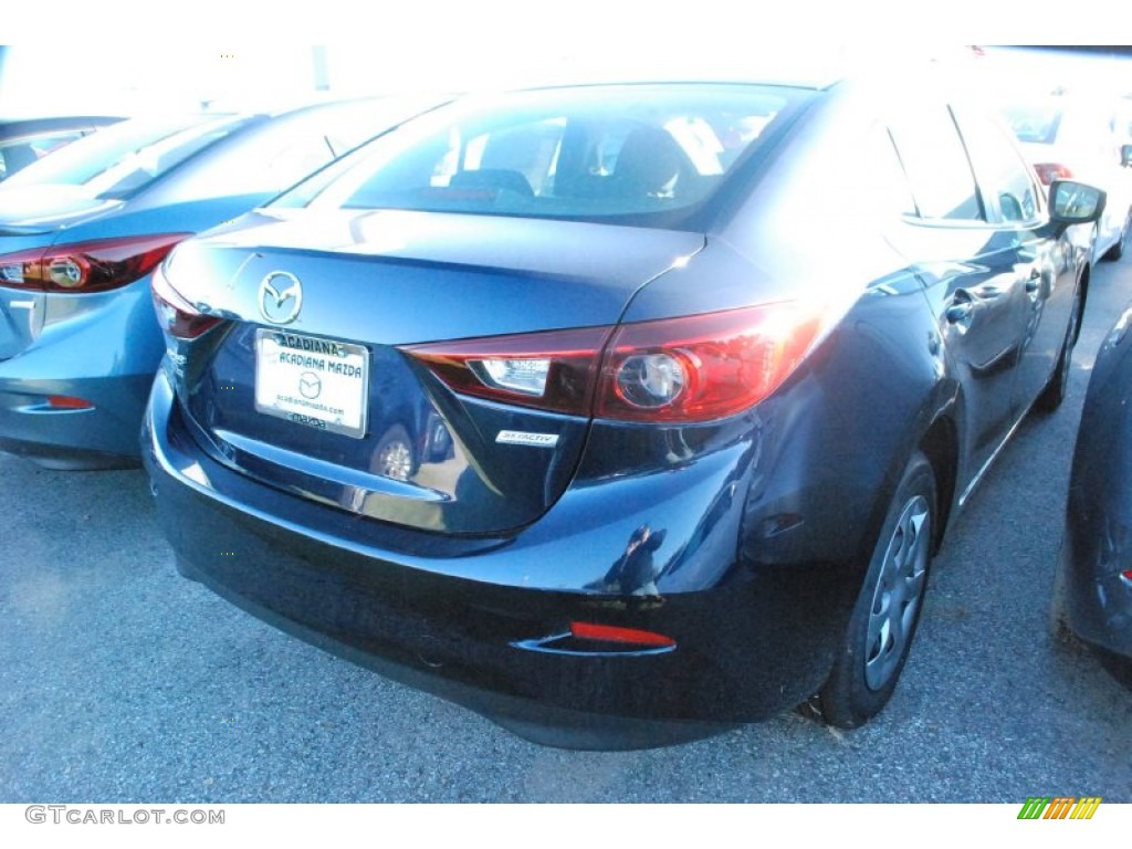 2015 MAZDA3 i Sport 4 Door - Deep Crystal Blue Mica / Black photo #5