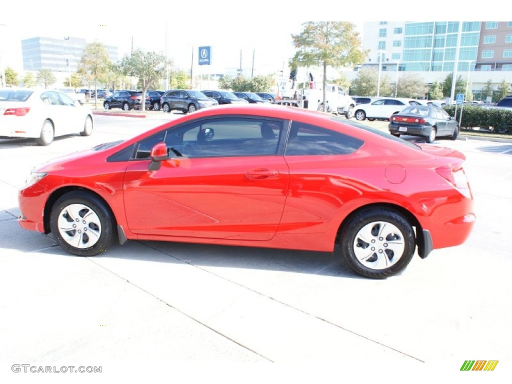 Rallye Red 2013 Honda Civic LX Coupe Exterior Photo #99255047