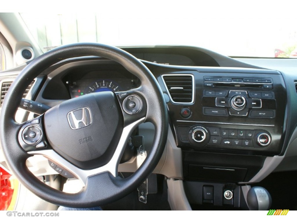 2013 Honda Civic LX Coupe Gray Dashboard Photo #99255406