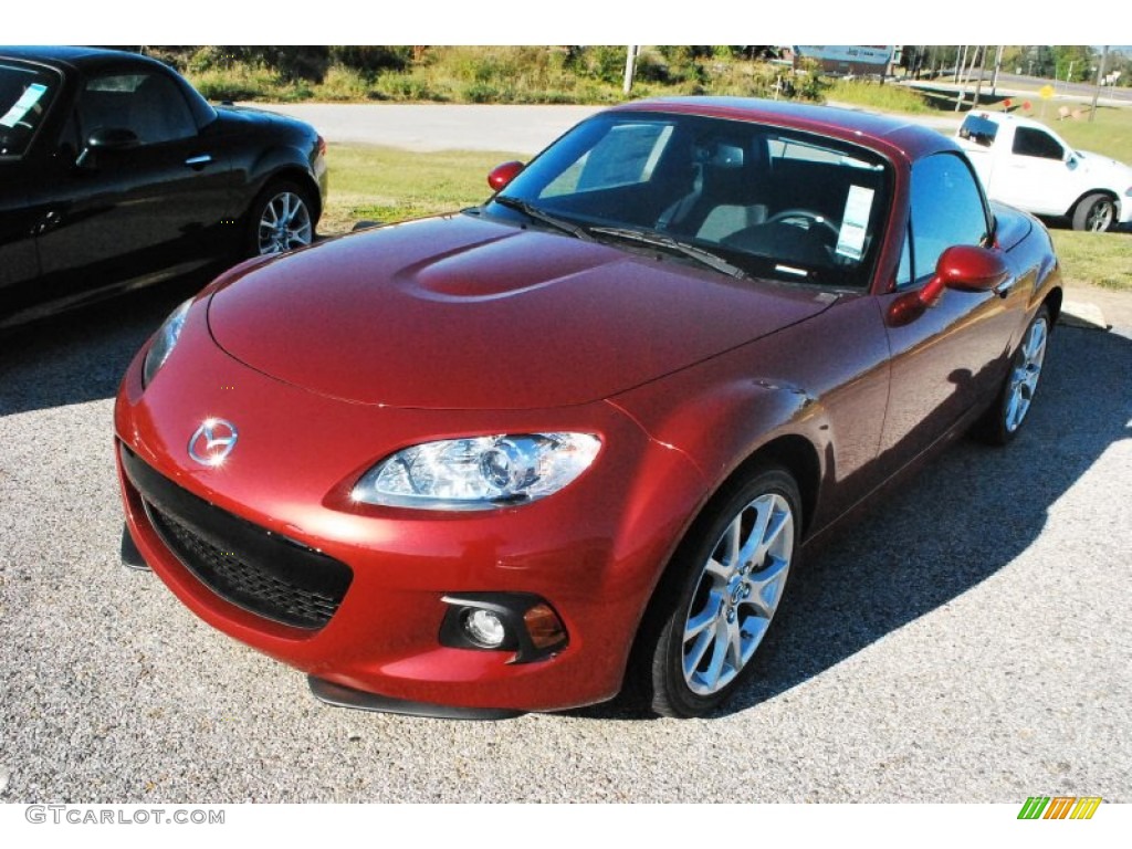 Zeal Red Mica 2015 Mazda MX-5 Miata Grand Touring Hard Top Roadster Exterior Photo #99255735