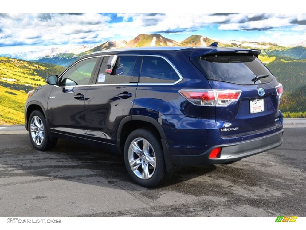 2015 Highlander Hybrid Limited AWD - Nautical Blue Metallic / Ash photo #3