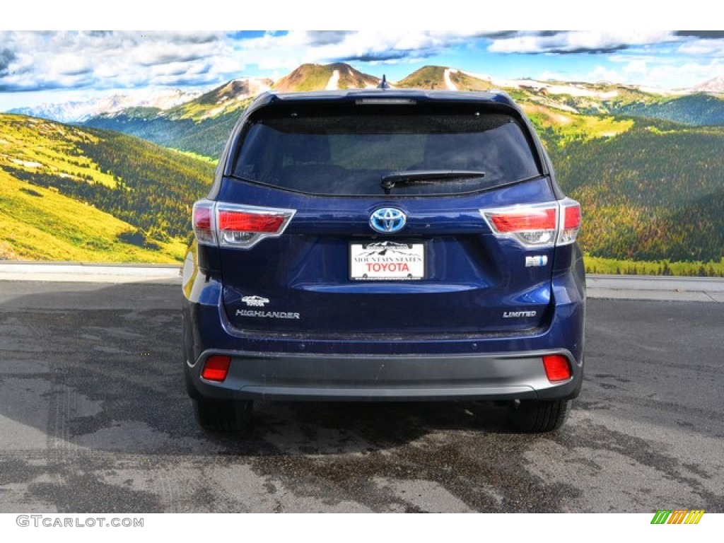 2015 Highlander Hybrid Limited AWD - Nautical Blue Metallic / Ash photo #4